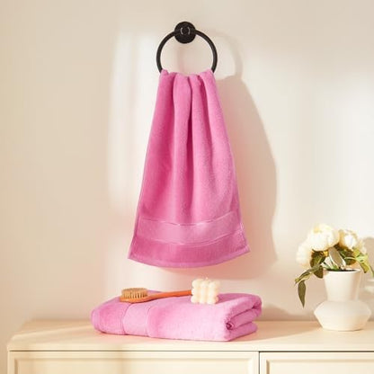 COZYART Bath Towel Set 6 PCS, Pink Luxury 100% Turkish Cotton 650GSM