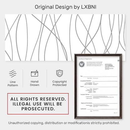 LXBNI No Hook Shower Curtain with Snap-in Liner, Gray White, 71 x 74 Inch