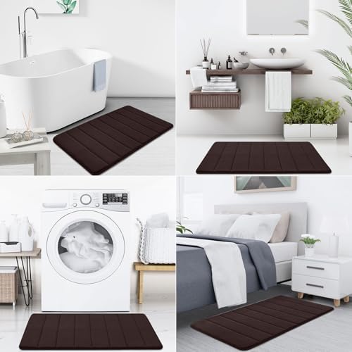 Buganda Memory Foam Bath Mat 55 x 24, Ultra Soft Absorbent Bathroom Rugs