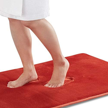Memory Foam Bath Mat Non Slip Absorbent Super Cozy Velvet Bathroom Rug Carpet (72 inches X 24 inches, Autumn Glaze)