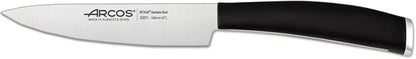 Arcos Paring knife 4 inches Nitrum Stainless Steel.Paring Knife for Peeling Fruits and Vegetables. Ergonomic Polypropylene Black Handle. Series Tango