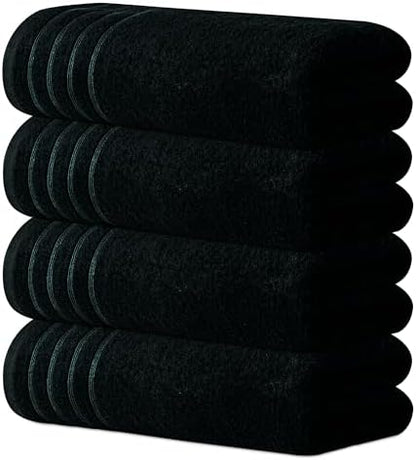 Avalon Towels Bath Towels Set of 4, Size 30 x 60 Inches, Highly Soft and Absorbent, Quick Drying, Lightweight, Perfect for Daily Use
