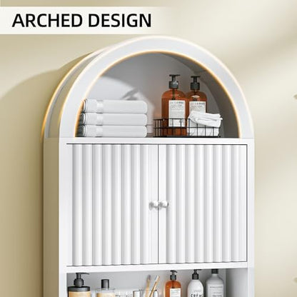 Spurgehom Arch Over The Toilet Storage Cabinet, Bathroom Organizer (White)