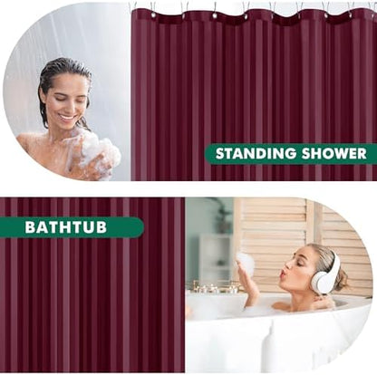 Fabric Shower Curtain Liner 72x72 Inch-Standard Size Cloth Shower Liners
