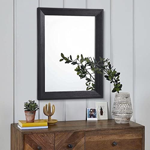 AAZZKANG Black Mirrors for Wall Rectangle Wood Framed Large