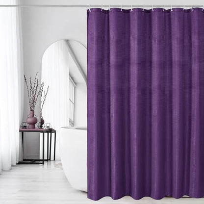 Gibelle Extra Long Purple Fabric Shower Curtain, 72 x 84