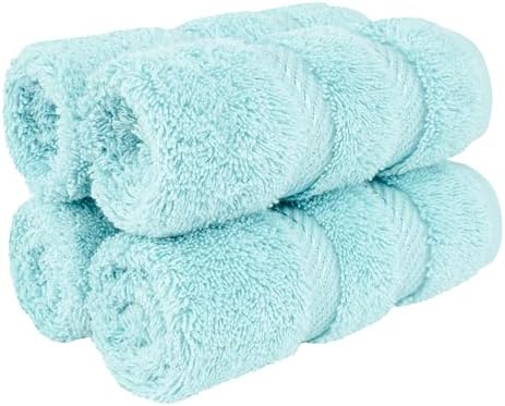 American Soft Linen 100% Cotton Luxury Turkish Towels, 4 PC Washcloth Set