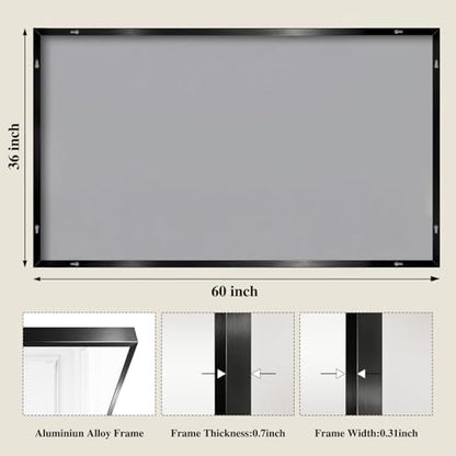 Koonmi Black Mirrors for Wall, 36x60 Inch Bathroom Mirror, Rectangular Wall Mirror for Living Room Bedroom Bathroom, Hangs Horizontally or Vertically