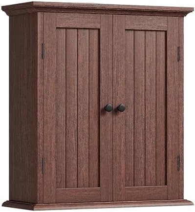 ChooChoo Bathroom Wall Cabinet with 2 Doors, Over The Toilet, Farmhouse