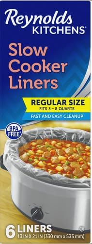 Reynolds Kitchens Slow Cooker Liners, Regular (Fits 3-8 Quarts), 6 Count (Pack of 12)