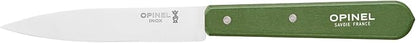 OPINEL No. 112 Paring Knives 4 Piece Box Set, High Carbon Stainless Steel, Painted Hornbeam Handles, Made in France (Paysage)