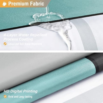 BTTN 72 x 84 Tall Modern Geometric Waterproof Fabric Shower Curtain, Teal