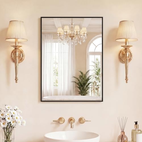 Sweetcrispy Bathroom Mirrors for Over Sink, 22" x 30" Rectangle Wall Mirror