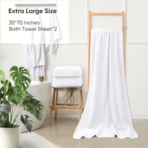 HOMEXCEL Bath Sheets 2PK, 35x70 in, Absorbent&Soft, Extra Large Bath Towel