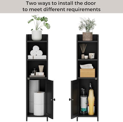 Homhedy Small Bathroom Storage Cabinet, Narrow Toilet Paper Cabinet