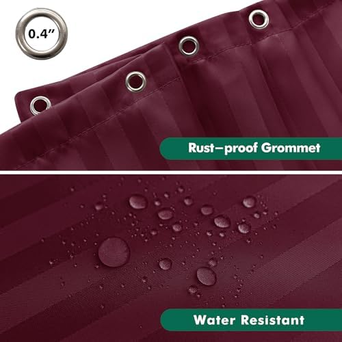 Fabric Shower Curtain Liner 72x72 Inch-Standard Size Cloth Shower Liners