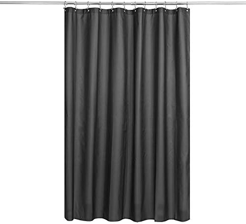 N&Y HOME Fabric Shower Curtain or Liner with Magnets, Graphite Gray