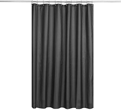 N&Y HOME Fabric Shower Curtain or Liner with Magnets, Graphite Gray