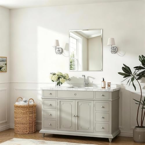30x36 Inch Bathroom Mirrors for Over Sink, Frameless Mirrors for Wall