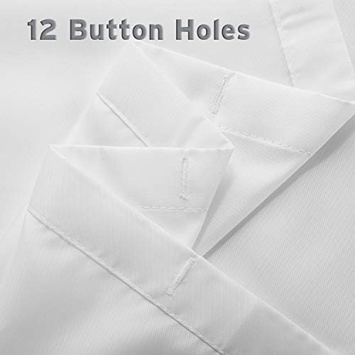 Titanker Fabric Shower Curtain Liner Washable, 72 x 78 Inches, White Shower Liner Fabric with 2 Magnets, Polyester Long Bathroom Shower Curtain Liner Waterproof Soft Lightweight, White