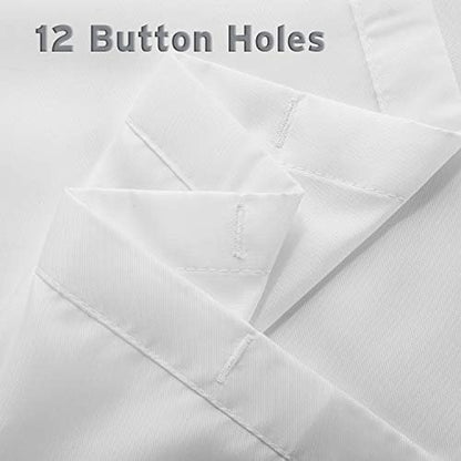 Titanker Fabric Shower Curtain Liner Washable, 72 x 78 Inches, White Shower Liner Fabric with 2 Magnets, Polyester Long Bathroom Shower Curtain Liner Waterproof Soft Lightweight, White