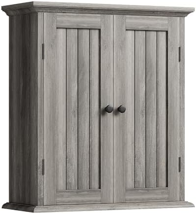 ChooChoo Bathroom Wall Cabinet with 2 Doors, Over The Toilet, Farmhouse