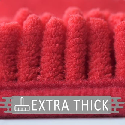 Bathroom Rugs Sets 3 Piece Non Slip,Bath Rugs with PVC Backing Bath Carpet,Bathroom Rug Washable,Absorbent,Plush Carpet Mats,Bath Mats for Bedroom, Kitchen,Tub,Home Decor(Red)