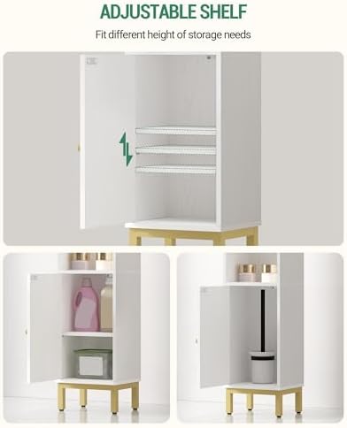 Hzuaneri Bathroom Storage Cabinet, Small Corner Floor Cabinet