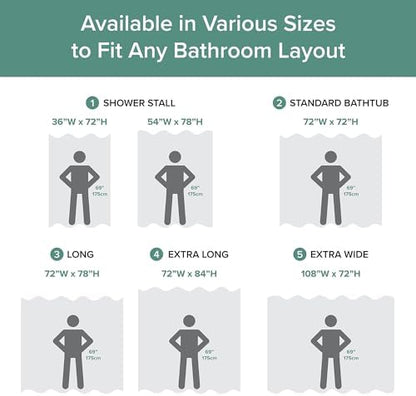 Madison Park Spa Waffle Shower Curtain for Bathroom, 72 x 72, Aqua