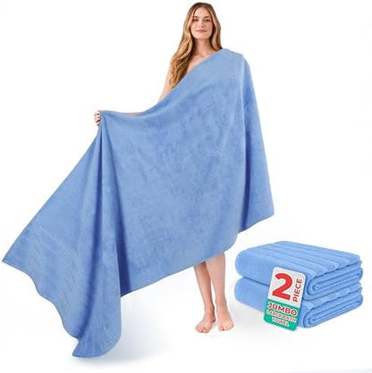 American Soft Linen 100% Cotton Luxury Turkish Towels, 2PC 35x70 Bath Sheet