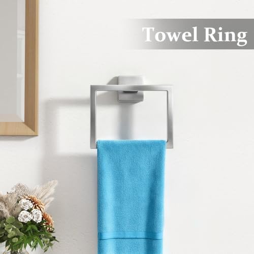 STWWO 10-Piece Bathroom Accessories Hardware Set Brushed Nickel