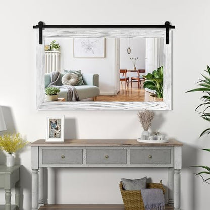 COGOOD Farmhouse Bathroom Mirrors for Over Sink - 26 x 41 White