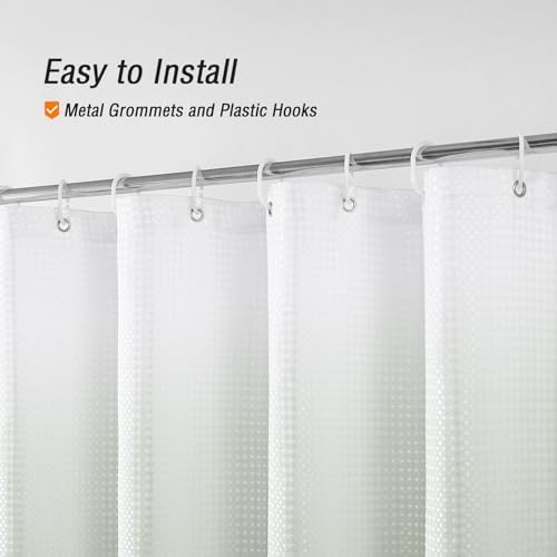 Gibelle Long Sage Green Ombre Fabric Shower Curtain, 72 x 78