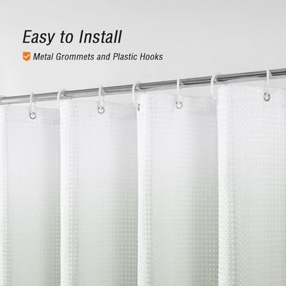 Gibelle Long Sage Green Ombre Fabric Shower Curtain, 72 x 78