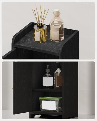 Hzuaneri Bathroom Storage Cabinet, Small Corner Floor Cabinet with 2 Doors