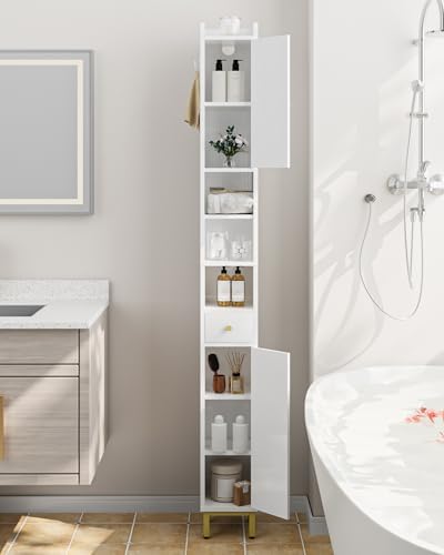 Hzuaneri Bathroom Cabinet with Shelves,Tall Bathroom Storage Cabinet