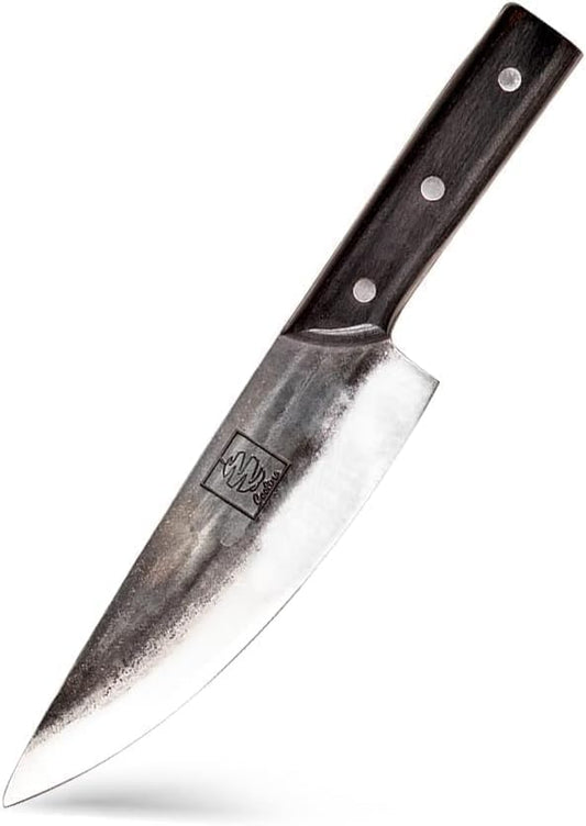 COOLINA Tungsten XL Chef Knife, Kitchen Utility Knife for Cutting, Chopping Meat, Vegetables 9-inch Blade, German Tungsten Steel