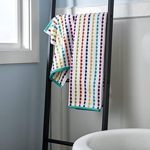 SKL Home Good Vibes Hand Towel Set-2pc, Premium 100% Cotton, Multi