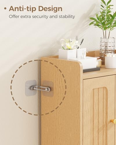 BEWISHOME Small Floor Cabinet,Toilet Paper Storage,Bathroom Storage Cabinet