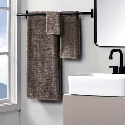 SKL Home CloudSoft Bath Towel Set, 6-Piece, 100% Cotton Luxury, Mink Brown