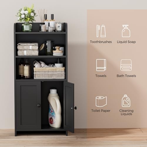 Homhedy Small Bathroom Storage Cabinet, Toilet Paper Storage Cabinet