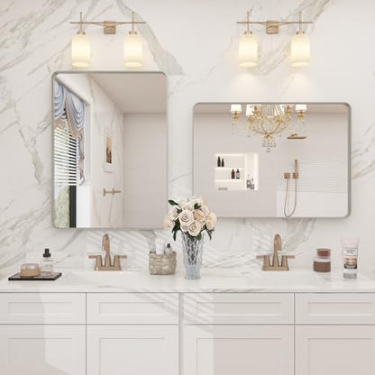 16x24 Inch Brushed Nickel Bathroom Vanity Mirror