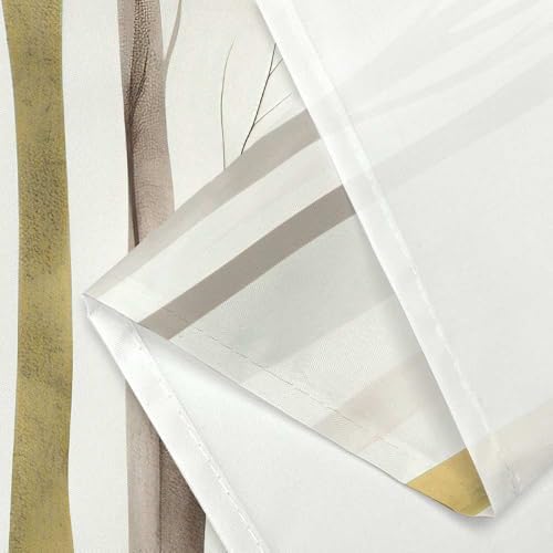 Birch Forest Abstract Shower Curtain Farmhouse Bathroom Decor 72X84 Inch