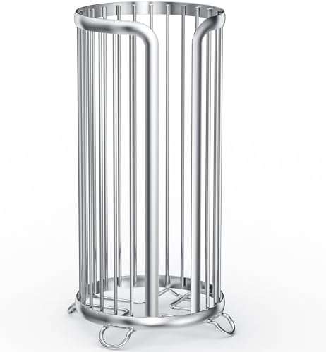 Toilet Paper Holder Stand, Freestanding Toilet Paper Storage,Silver