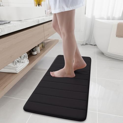 Buganda Memory Foam Bath Mat 44 x 17, Ultra Soft Absorbent Bathroom Rugs