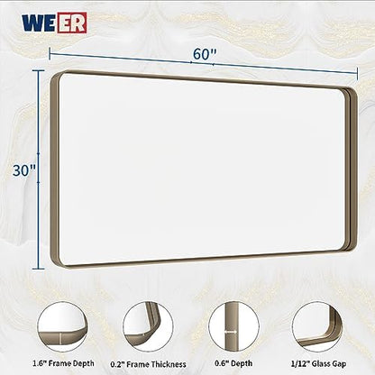 WEER Bronze Bathroom Vanity Mirror 60X30 Inch