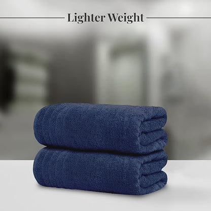 Tens Towels 8 Piece Towel Set, 2 XL Bath, 2 Hand, 4 Washcloth, Navy
