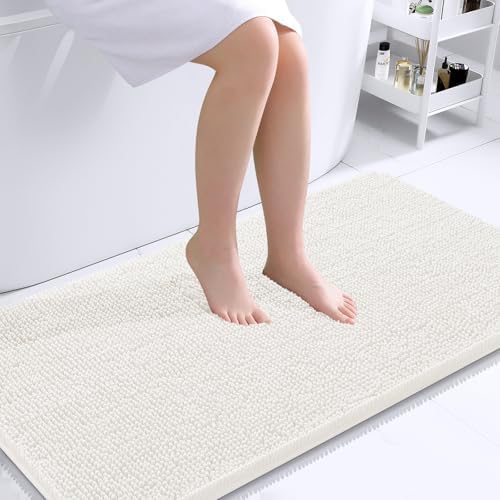 OLANLY Large Bathroom Rugs 44x32, Extra Soft Absorbent Chenille Bath Rugs