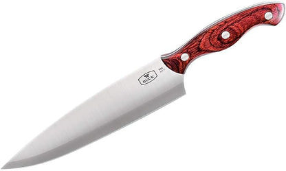 Buck Knives 931 Chef's Knife, 8" 420HC Stainless Steel Blade Kitchen Knife, Polished Rosewood DymaLux Handle, Full Tang Made in the USA Kitchen Cutlery, 9.1 oz