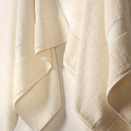 SUPERIOR Egyptian Cotton Plush & Absorbent, Bath Towel Set of 2, Cream